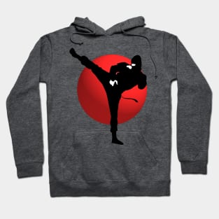 Ninja Kicking Pose - Japanese Martial Arts Hoodie